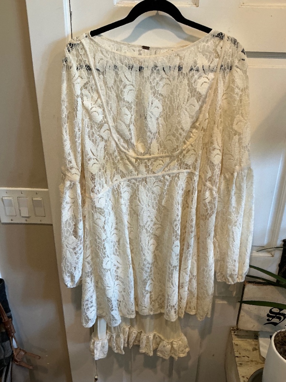 Free People Ruby Mini Dress! Lacey cottagecore! Brand new with tags! Large
